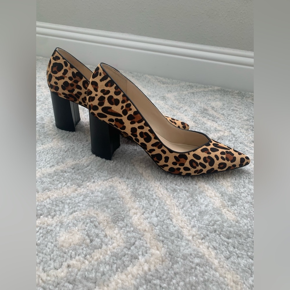 Marc Fisher leopard print Block Heels size 10